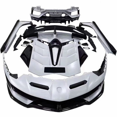 برای لامبورگینی Aventador LP700 LP720 کیت بدن فیبر کربن Aventador ارتقا یافته سبک SVJ جلو و عقب بامپر اسپویلر کیت بدن