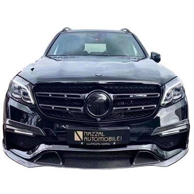 کیت بدن فیبر کربن برای سقف سبک GLS63 320 400 450 500 X166 کیت بدن فیبر کربن GLS63 پیشانی شلاق عقب پخش کننده