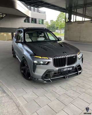 BMW X7 کیت بدن فیبر کربن X7 سبک LD فیبر کربن دیفوسر لب جلو اسپویلر هود چرخ قوس