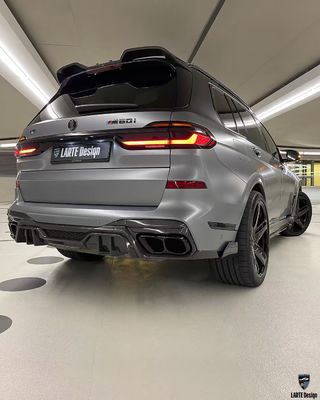 BMW X7 کیت بدن فیبر کربن X7 سبک LD فیبر کربن دیفوسر لب جلو اسپویلر هود چرخ قوس