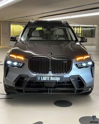 BMW X7 کیت بدن فیبر کربن X7 سبک LD فیبر کربن دیفوسر لب جلو اسپویلر هود چرخ قوس