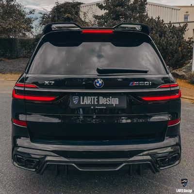 BMW X7 کیت بدن فیبر کربن X7 سبک LD فیبر کربن دیفوسر لب جلو اسپویلر هود چرخ قوس