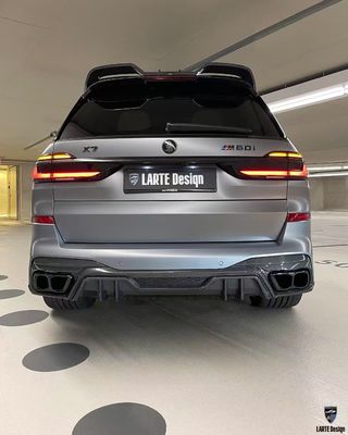 BMW X7 کیت بدن فیبر کربن X7 سبک LD فیبر کربن دیفوسر لب جلو اسپویلر هود چرخ قوس
