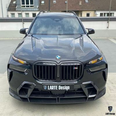BMW X7 کیت بدن فیبر کربن X7 سبک LD فیبر کربن دیفوسر لب جلو اسپویلر هود چرخ قوس