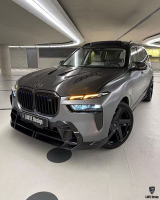 BMW X7 کیت بدن فیبر کربن X7 سبک LD فیبر کربن دیفوسر لب جلو اسپویلر هود چرخ قوس