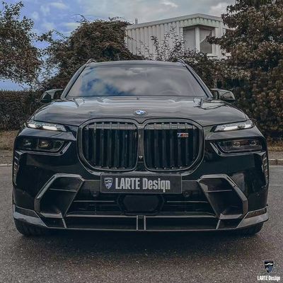 BMW X7 کیت بدن فیبر کربن X7 سبک LD فیبر کربن دیفوسر لب جلو اسپویلر هود چرخ قوس