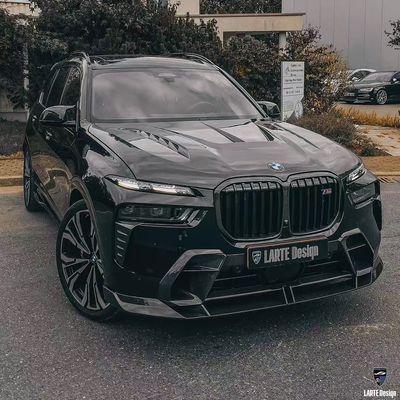 BMW X7 کیت بدن فیبر کربن X7 سبک LD فیبر کربن دیفوسر لب جلو اسپویلر هود چرخ قوس