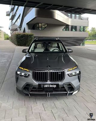 BMW X7 کیت بدن فیبر کربن X7 سبک LD فیبر کربن دیفوسر لب جلو اسپویلر هود چرخ قوس