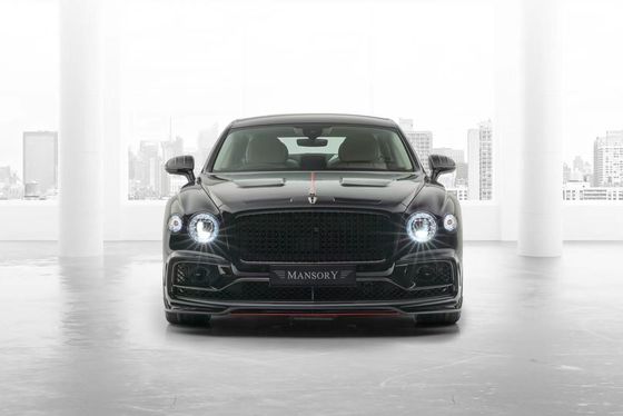 بنتلی Flying Spur بدن فیبر کربن کیت Flying Spur ارتقاءات سبک MANSORY دیفوسر لب جلو کیت بدن هود اسپویلر