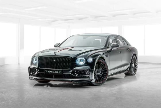 بنتلی Flying Spur بدن فیبر کربن کیت Flying Spur ارتقاءات سبک MANSORY دیفوسر لب جلو کیت بدن هود اسپویلر