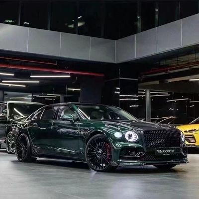 بنتلی Flying Spur بدن فیبر کربن کیت Flying Spur ارتقاءات سبک MANSORY دیفوسر لب جلو کیت بدن هود اسپویلر