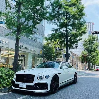 بنتلی Flying Spur بدن فیبر کربن کیت Flying Spur ارتقاءات سبک MANSORY دیفوسر لب جلو کیت بدن هود اسپویلر