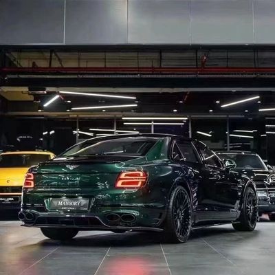 بنتلی Flying Spur بدن فیبر کربن کیت Flying Spur ارتقاءات سبک MANSORY دیفوسر لب جلو کیت بدن هود اسپویلر
