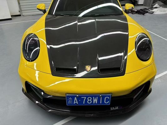 بورشه 992 بدنه فیبر کربن کیت 992 مدل GT3 جلو و عقب بمپر دامن جانبی هود اسپویلر