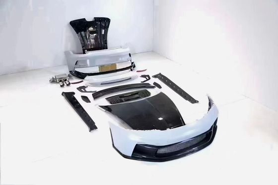 بورشه 992 بدنه فیبر کربن کیت 992 مدل GT3 جلو و عقب بمپر دامن جانبی هود اسپویلر