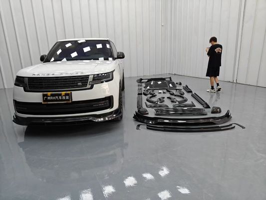 Land Rover Range Rover کیت بدن فیبر کربن Range Rover ارتقا یافته سبک Mansory دیفوسر لب جلو اسپویلر هود چرخ آرچ دامن جانبی