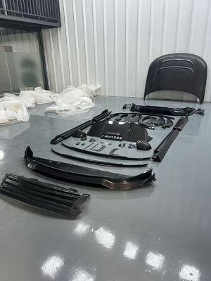 Land Rover Range Rover کیت بدن فیبر کربن Range Rover ارتقا یافته سبک Mansory دیفوسر لب جلو اسپویلر هود چرخ آرچ دامن جانبی