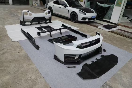 نیسان GTR کیت بدن فیبر کربن GTR r35 ارتقا یافته 2024نیسمو مدل جلو و عقب اسپویلر های بمپر