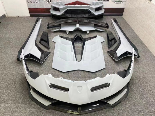 برای لامبورگینی Aventador LP700 LP720 کیت بدن فیبر کربن Aventador ارتقا یافته سبک SVJ جلو و عقب بامپر اسپویلر کیت بدن