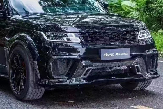 رند ASPEC سبک CF&amp; FRP کیت بدن گسترده جلو بامپر عقب بامپر طرف دامن فندر برای Land Rover Range ROVE SPORT 2014-2017