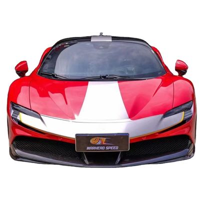 برای فراری SF90 کیت بدن فیبر کربن خشک SF90 سبک OEM فیبر کربن جلو لب پخش کننده اسپویلر دامن جانبی