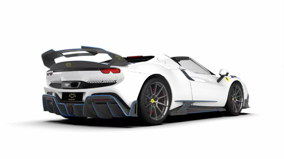 296GTB فراری کیت بدنه ماشین 2021 فیبر کربن خشک لبه جلو ماشین جلو بامپر پخش کننده