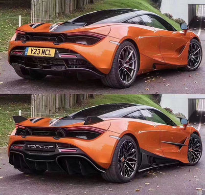 کیت بدن فیبر کربن فیبر کربن برای مک لارن 720S 720 ارتقاء یافته TOPCAR سبک جلو شافه عقب پخش کننده پوشش اسپویلر