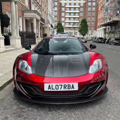 MP4 12C کیت بدن مک لارن MSY سبک جلو عقب بامپر اسپویلر کیت گسترده قرمز سیاه