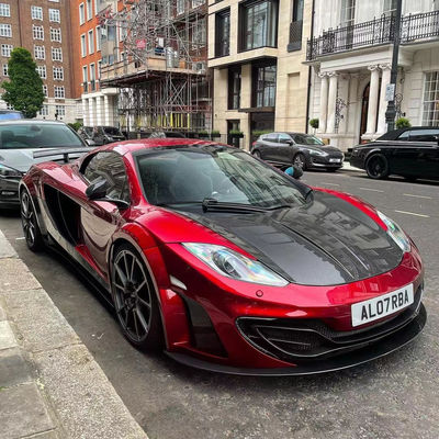 MP4 12C کیت بدن مک لارن MSY سبک جلو عقب بامپر اسپویلر کیت گسترده قرمز سیاه