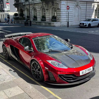 MP4 12C کیت بدن مک لارن MSY سبک جلو عقب بامپر اسپویلر کیت گسترده قرمز سیاه