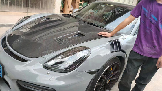 محصولات فیبر کربن برای Porsche 981 Boxster Carbon Fiber Hood 981 Carbon Fiber Motor Hatch Cover 2013-2015