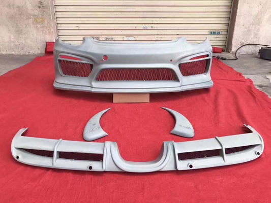 محصولات پلاستیکی PU برای Porsche Boxster 981 کیت بدن Boxster 981 ارتقاء GT4 جلو و عقب باپر اسپویلر