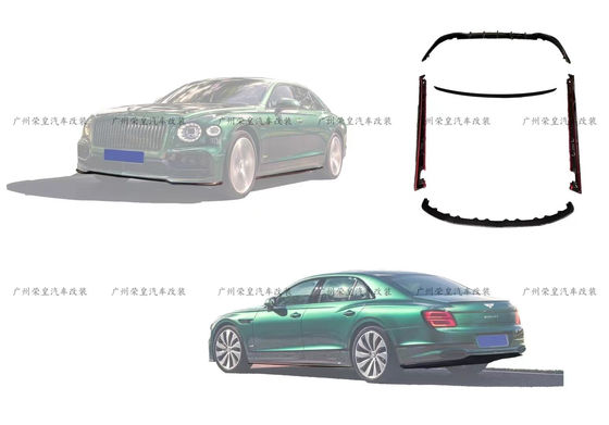 Flying Spur Bentley Body Kit W12 Style کیت لب فیبر کربن 2019 دیفوزر اسپویلر دامن جانبی