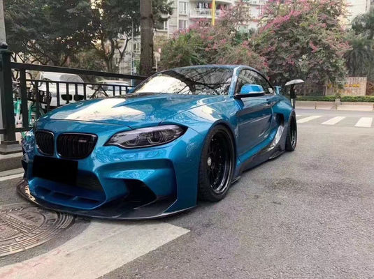 برای BMW F22 F87 2 سری M2 کیت بدن M2 M235 ارتقاء سبک IMP جلو و عقب بامپر اسپویلر بدن گسترده