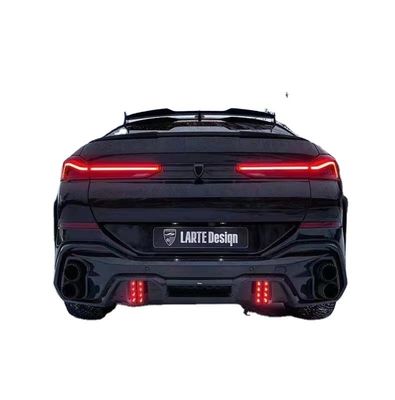 فروش داغ G06 X6 کیت بدن فیبر کربن Forbmw X6 فیبر کربن پیشانی شافه عقب پخش کننده پوشش اسپویلر