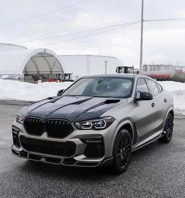 فروش داغ G06 X6 کیت بدن فیبر کربن Forbmw X6 فیبر کربن پیشانی شافه عقب پخش کننده پوشش اسپویلر