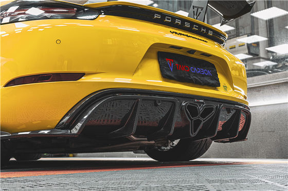برای Porsche 718 Boxster کیمان کیت بدن مواد فیبر کربن 718 فیبر کربن دیفوزر عقب EVO سبک 718 کیت بدن فیبر کربن