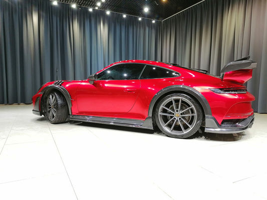 قطعات اتوماتیک پورشه 911 992 کیت بدنه 911 992 توربو ارتقا یافته سبک Techart پیش و عقب باپر پوشه کیت بدنه