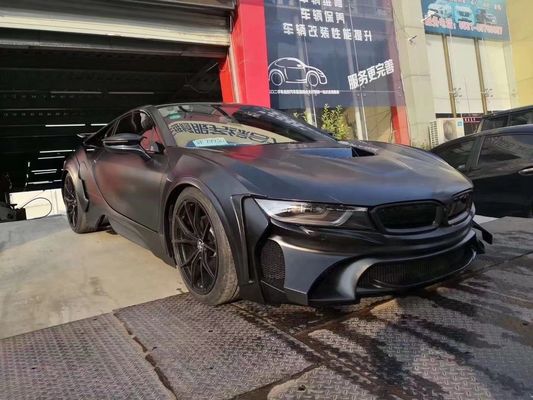 برای BMW I8 کیت بدن فیبر کربن I8 ارتقاء سبک انرژی جلو و عقب بامپر اسپویلر کیت گسترده