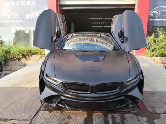 برای BMW I8 کیت بدن فیبر کربن I8 ارتقاء سبک انرژی جلو و عقب بامپر اسپویلر کیت گسترده