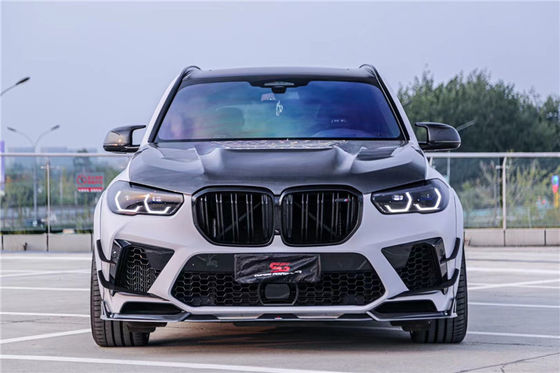 قطعات اتوماتیک کیت بدن فیبر کربن برای BMW X5M X5M کیت بدن فیبر کربن هود X5M جلو شافه اسپویلر X5M