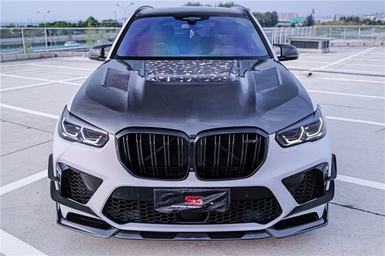 قطعات اتوماتیک کیت بدن فیبر کربن برای BMW X5M X5M کیت بدن فیبر کربن هود X5M جلو شافه اسپویلر X5M