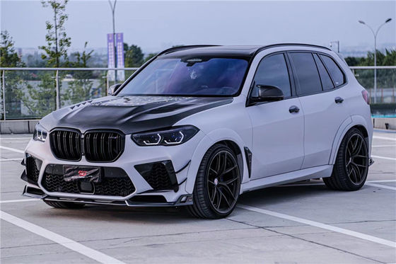 قطعات اتوماتیک کیت بدن فیبر کربن برای BMW X5M X5M کیت بدن فیبر کربن هود X5M جلو شافه اسپویلر X5M