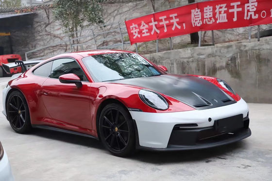 کیت بدن مواد پلاستیکی PP برای Porsche911 992 992 ارتقا یافته مدل GT3 جلو و عقب باپر ساید دامن اسپویلر هود کیت بدن