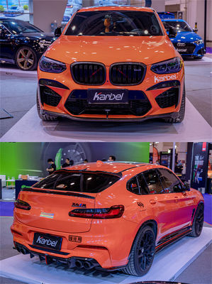 قطعات اتوماتیک برای BMW X4M کیت بدن فیبر کربن X4M کیت بدن فیبر کربن جلو اسپوپ دیفوزر اسپویلر هود