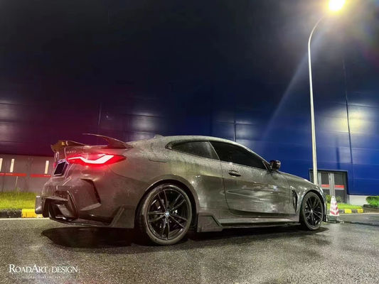 کیت بدن فیبر کربن برای BMW سری 4 G22 G22 کیت بدن فیبر کربن جلو شال دیفوزر اسپویلر جانبی کمد خشک فیبر کربن