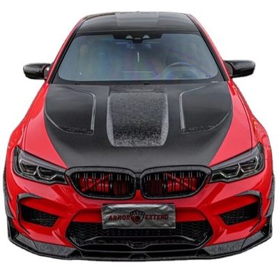 قطعات اتوماتیک کیت بدن فیبر کربن برای BMW M5 F90 M5 F90 کیت بدن فیبر کربن جلو شلوار پخش کننده اسپویلر جانبی دامن هود