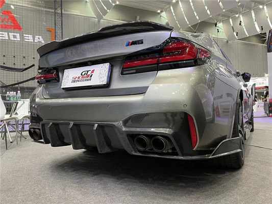 قطعات اتوماتیک کیت بدن فیبر کربن برای BMW M5 F90 M5 F90 کیت بدن فیبر کربن جلو شلوار پخش کننده اسپویلر جانبی دامن هود