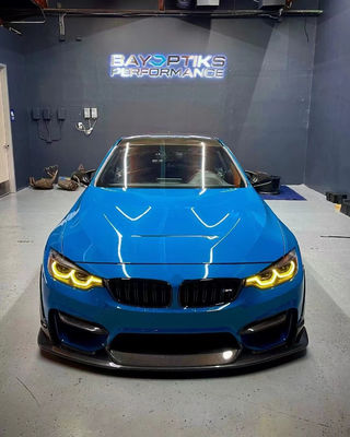 برای BMW M3 M4 F80F82 کیت بدن فیبر کربن M3 M4 F80F82 ارتقا یافته فیبر کربن پیشانی لب جلو اسپویلر