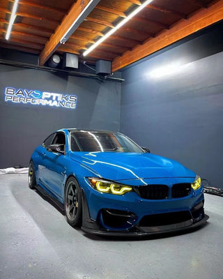 برای BMW M3 M4 F80F82 کیت بدن فیبر کربن M3 M4 F80F82 ارتقا یافته فیبر کربن پیشانی لب جلو اسپویلر